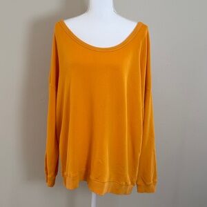 Aerie Women's Medium Yellow Oversized Crewneck Sweatshirt